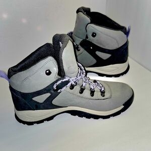 Gray and Black Hiking Boots